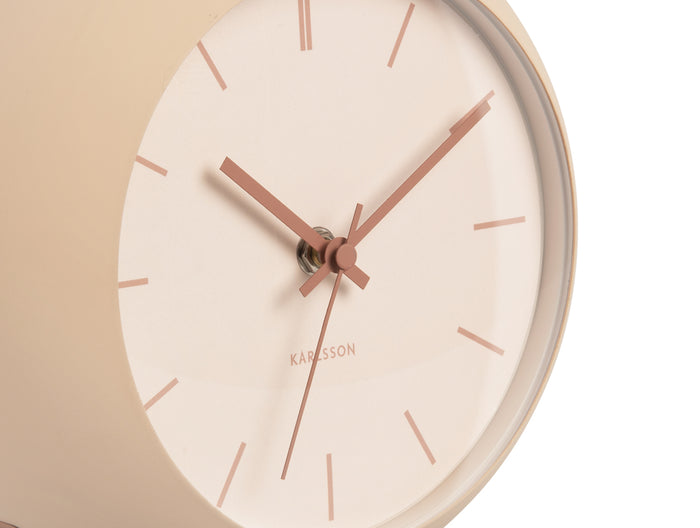 Karlsson - Table clock Nirvana Globe sand brown