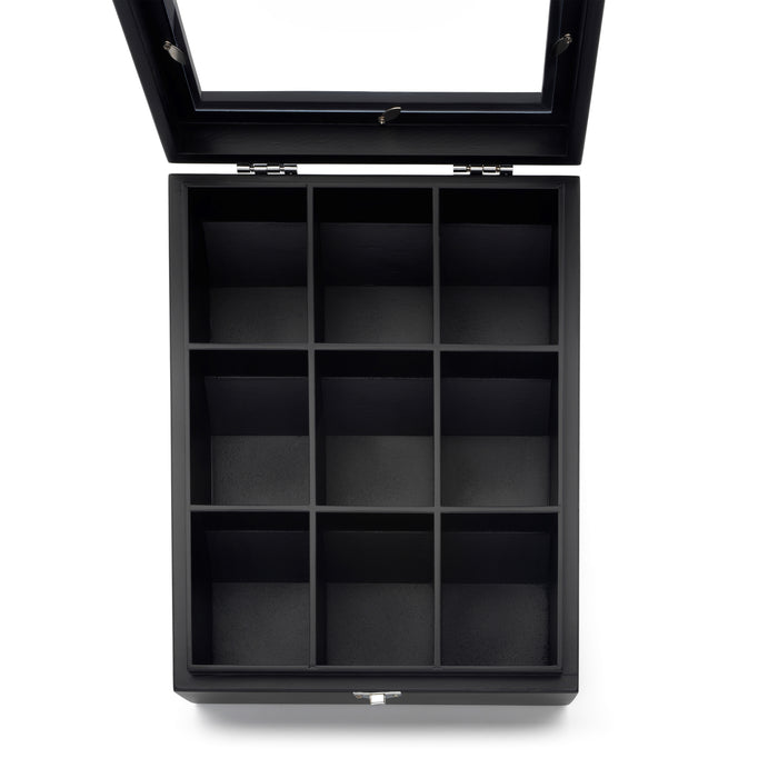 Bredemeijer Theedoos Bamboe 9-vaks - Zwart