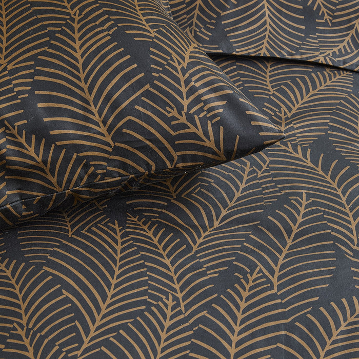 Damai Bellezza - Dekbedovertrek - Satijn - 260x200|220 cm - Off Black