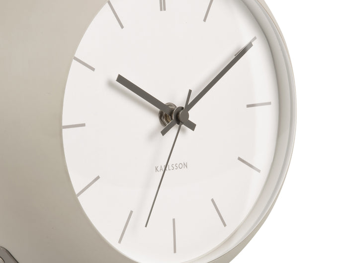 Karlsson - Table clock Nirvana Globe warm grey