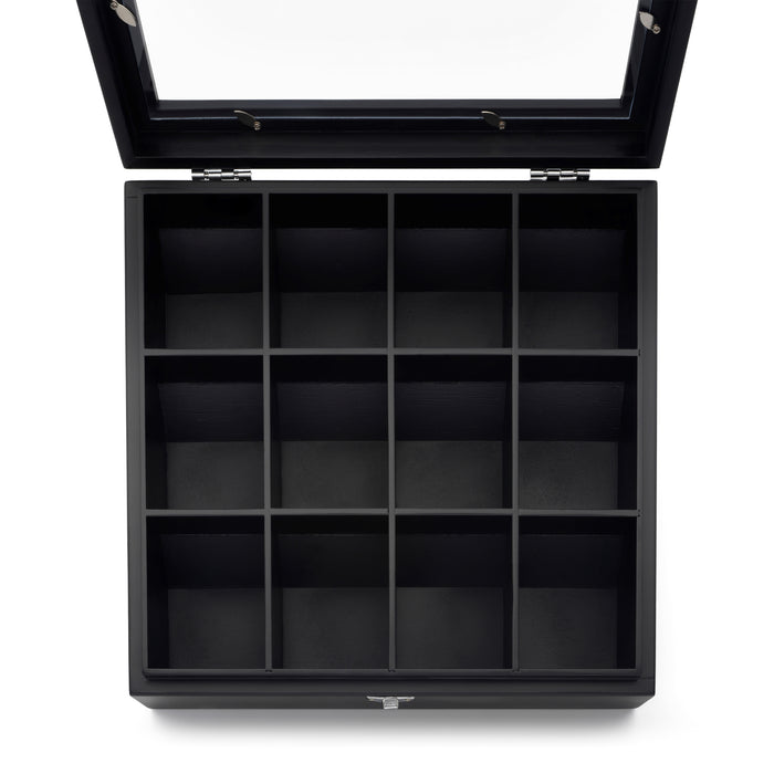 Bredemeijer Theedoos Bamboe 12-vaks - Zwart