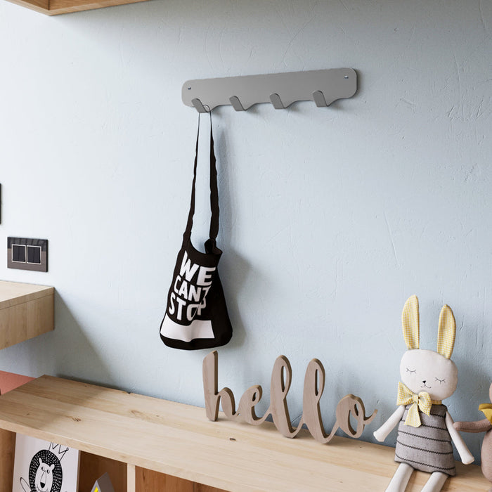 Gorillz Rounded Four - Wandkapstok - 40x6x7,8cm - Grijs