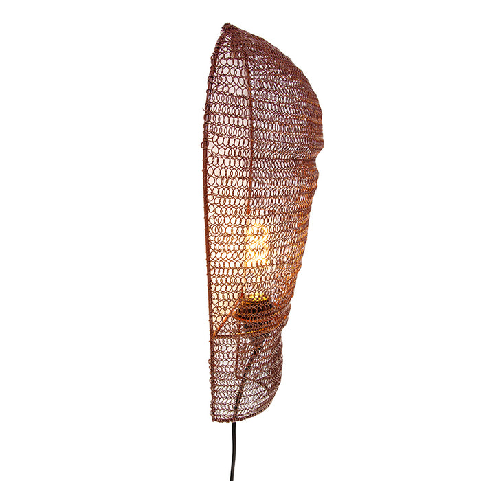 QAZQA Oosterse wandlamp brons 45 cm - Nidum
