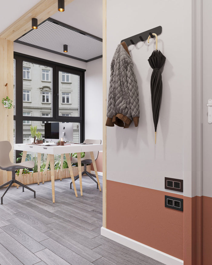 Gorillz Rounded Four - Wandkapstok - 40x6x7,8cm - Zwart