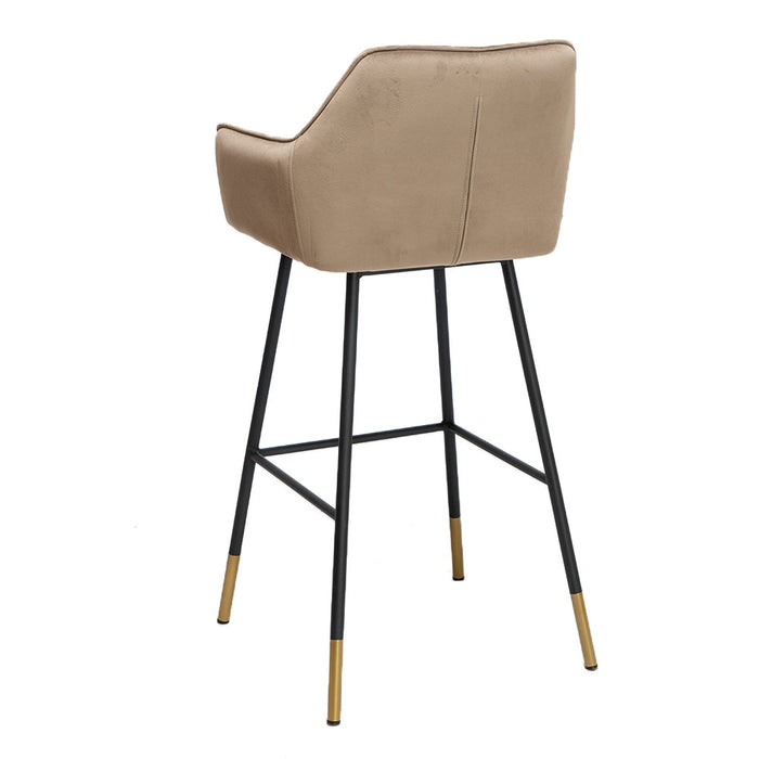 Bronx71 Velvet barkruk Fiona taupe 65-78 cm