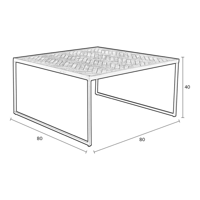 MOOS Parker Salontafel - B 80 x D 80 cm