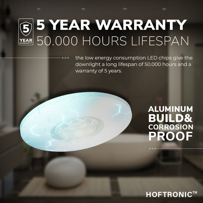 HOFTRONIC 2x Pavo - LED Inbouwspots Badkamer IP44 Wit