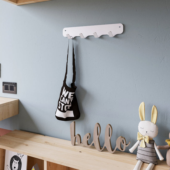 Gorillz Rounded Four - Wandkapstok - 40x6x7,8cm - Wit