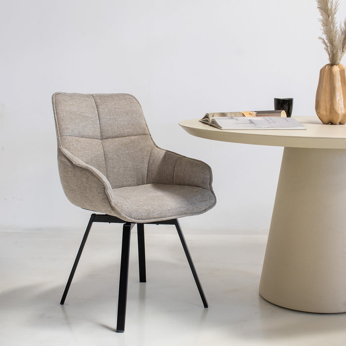 Giga Meubel - Eetkamerstoel Beige - Stoel Shannon - Set van 2