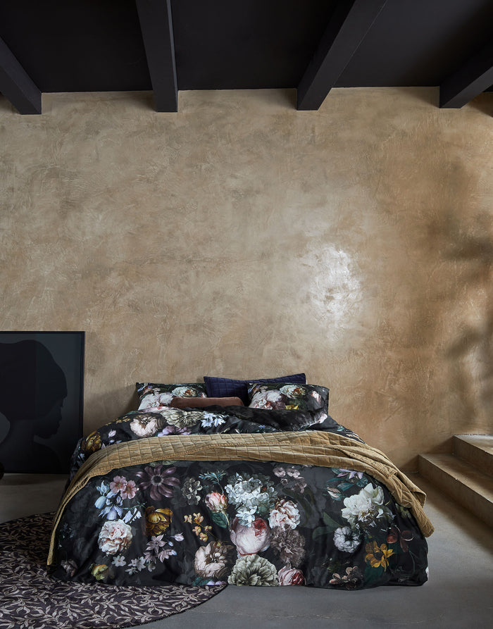 Essenza Fleur Festive Dekbedovertrek Blooming Black 240 x 220 cm