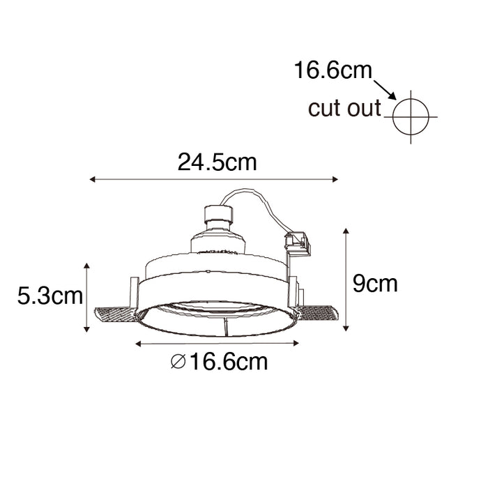 QAZQA Moderne inbouwspot wit GU10 AR111 rond trimless - Oneon
