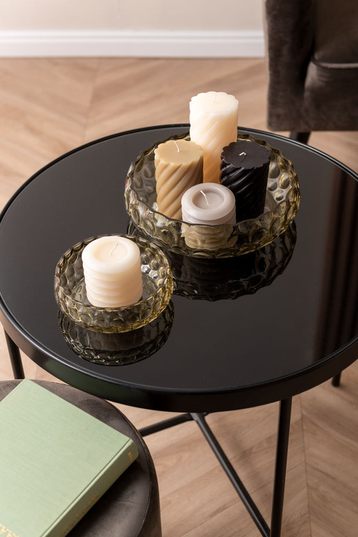 present time - Bowl Speckles glass large moss green