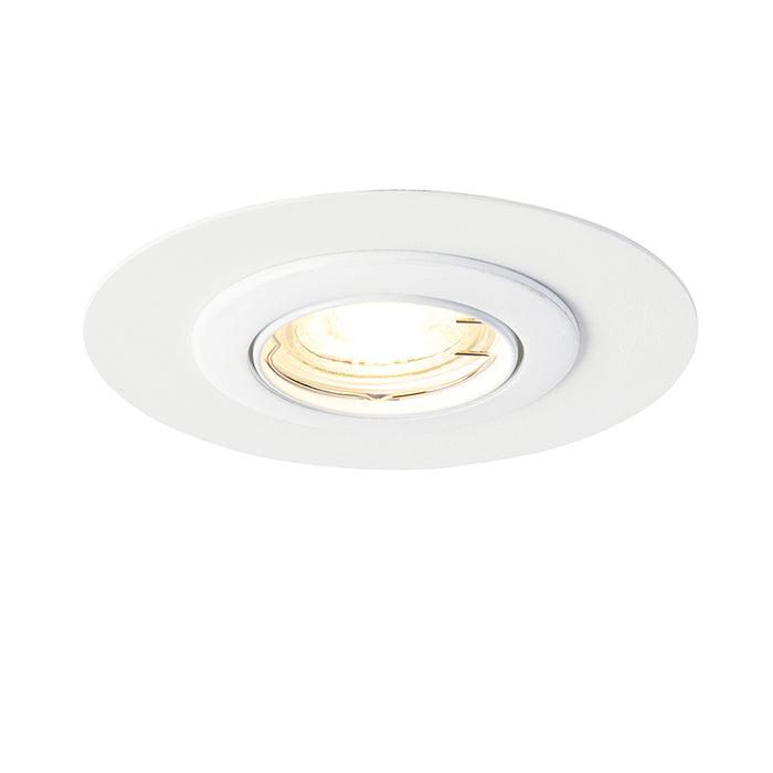 QAZQA Ronde inbouwspot wit kantelbaar met opvulring - Edu