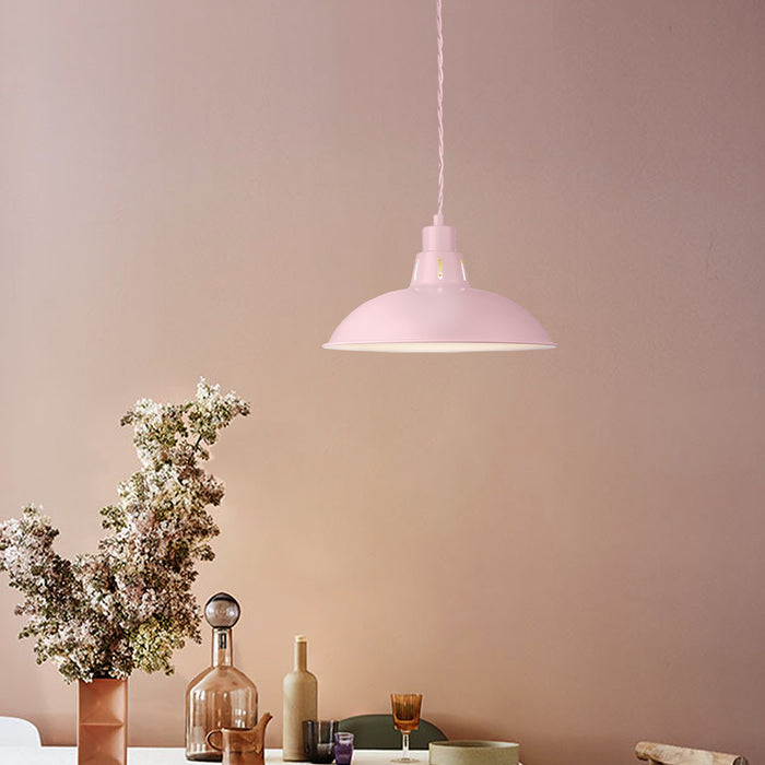 Home Sweet Home Lampenkap Altis rond roze - B:30.5xD:30.5xH:12cm