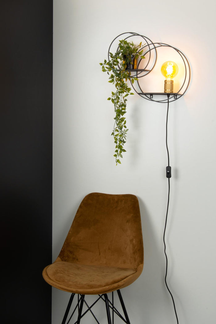 Lucide CIRCLE Wandlamp - Zwart