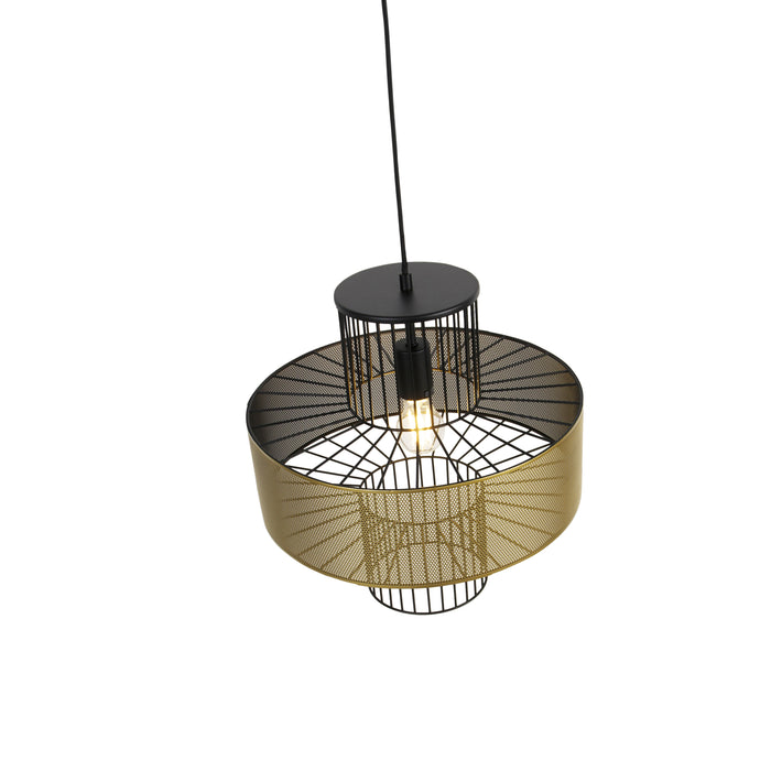 QAZQA Design hanglamp goud met zwart 40 cm - Tess