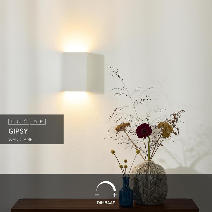 Lucide GIPSY Wandlamp - Wit