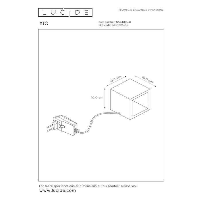 Lucide XIO Tafellamp - Wit