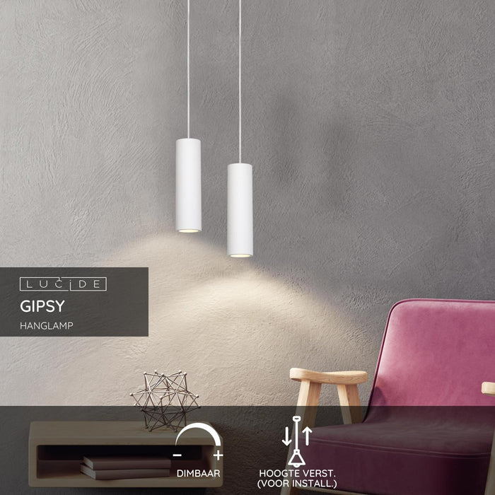 Lucide GIPSY Hanglamp - Wit
