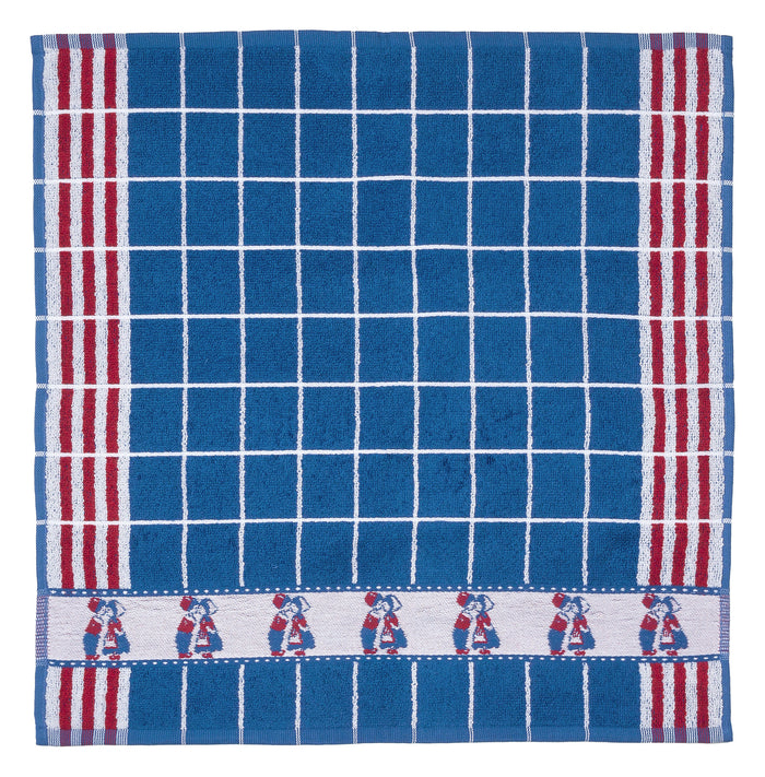 Twentse Damast Keukendoekenset - 6 stuks - Kissing Couple Blauw