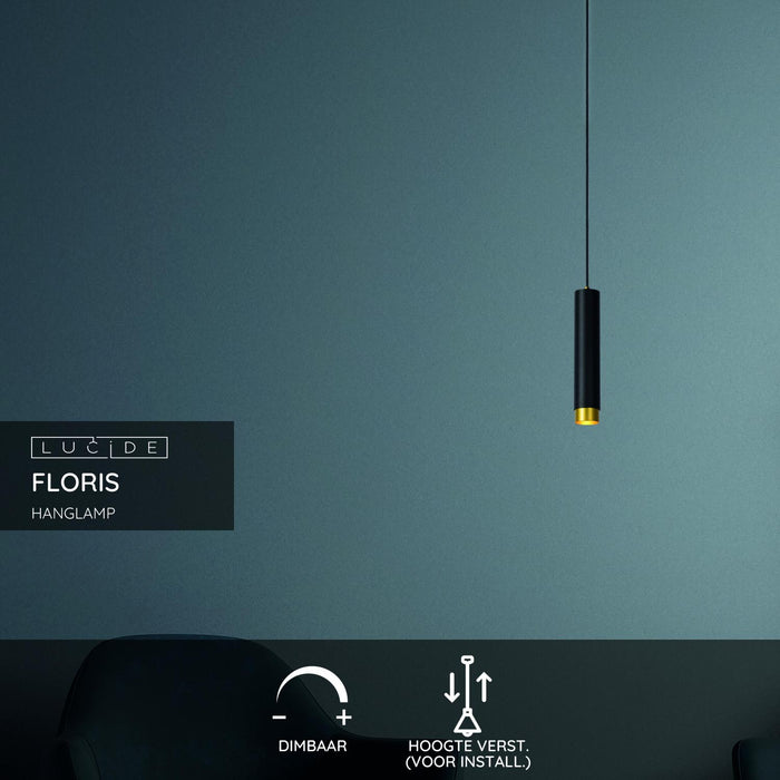 Lucide FLORIS Hanglamp - Zwart