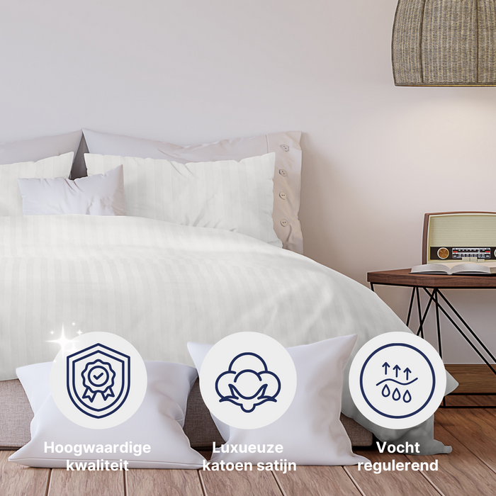 Ten Cate Katoensatijnen Dekbedovertrek - 240x200|220 - Naturel