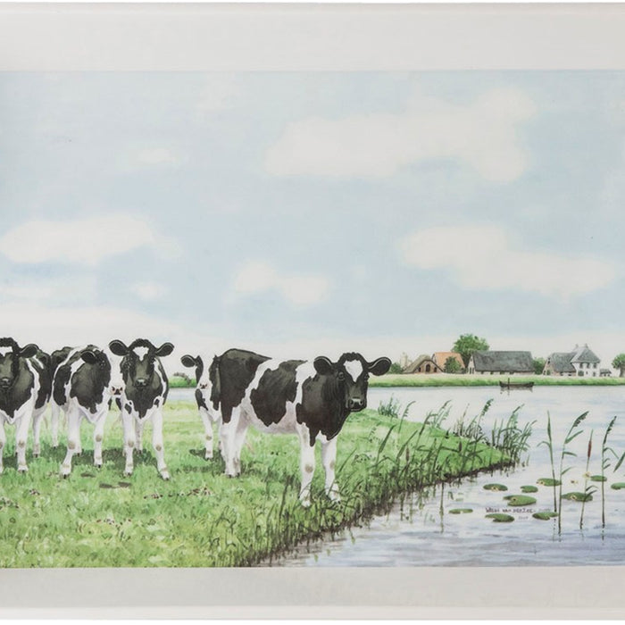 Wiebe van der Zee Dienblad Koe 41x29 cm