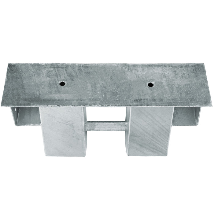 tectake® Houtstapelrekken thermisch verzinkt 2-delig