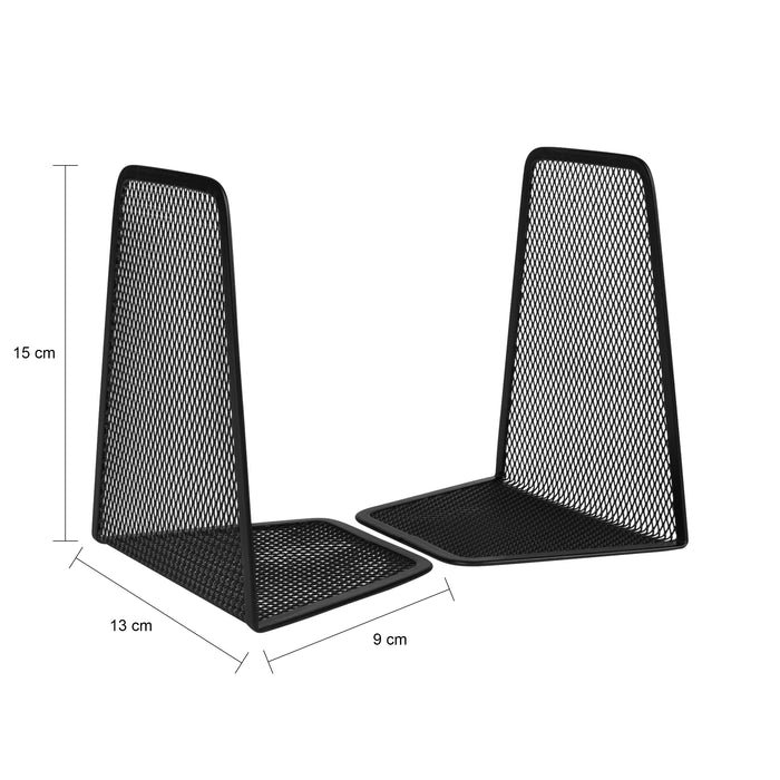 QUVIO Boekenstandaard mesh 1 paar - Zwart