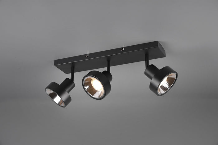 Trio Leuchten spot industrieel - Metaal - Zwart