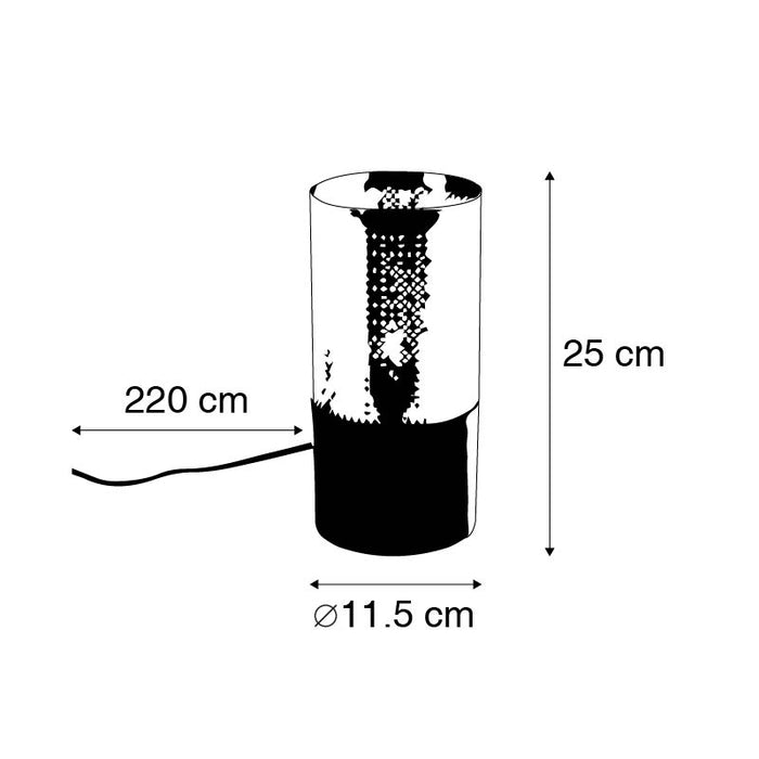 QAZQA Tafellamp raspi - Goud|messing - Industrieel - D 11.5cm