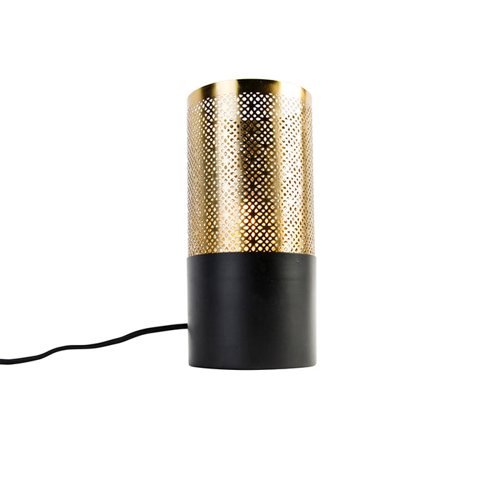 QAZQA Tafellamp raspi - Goud|messing - Industrieel - D 11.5cm