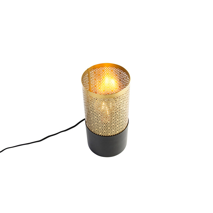 QAZQA Tafellamp raspi - Goud|messing - Industrieel - D 11.5cm