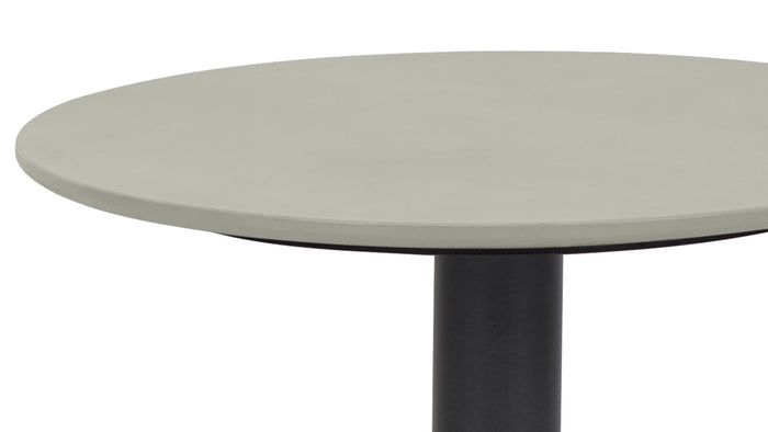 Hioshop Hector tuintafel Ø40 cm zwart, grijs.