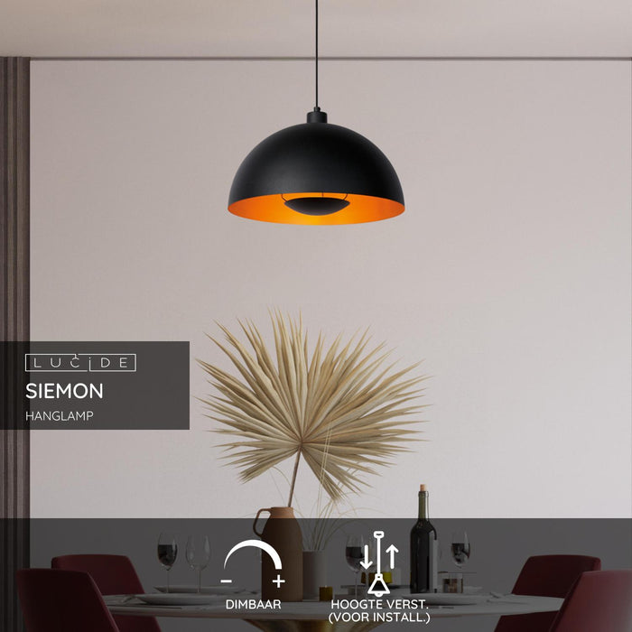 Lucide SIEMON Hanglamp - Zwart