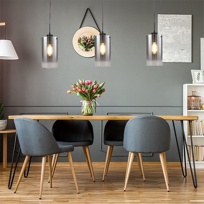 Freelight Hanglamp Ventotto Zwart & Smoke Glas 3 Lichts