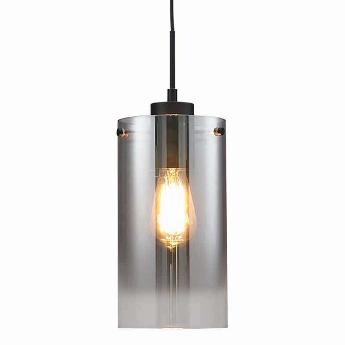 Freelight Hanglamp Ventotto Zwart & Smoke Glas 3 Lichts