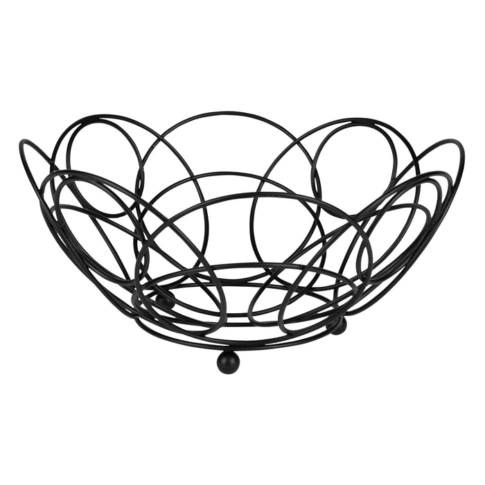 QUIVO Fruitschaal metaal rond - Zwart