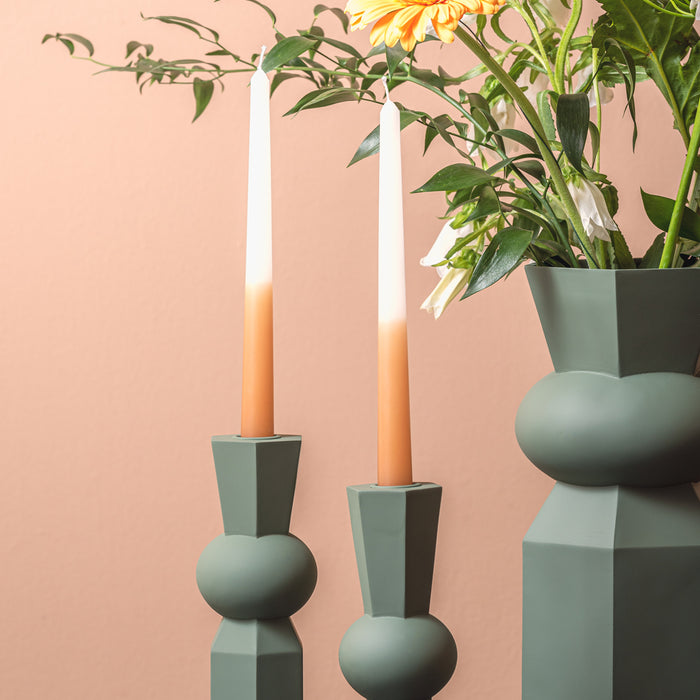 present time - Vase Geo King polyresin jungle green