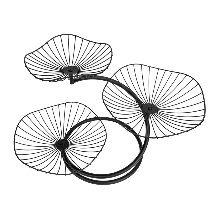 QUVIO Fruitmand 3 laags metaal - Zwart