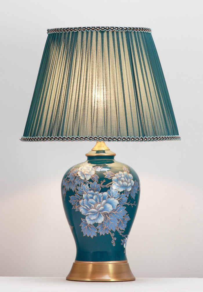 Fine Asianliving Chinese Tafellamp met Kap Keramiek