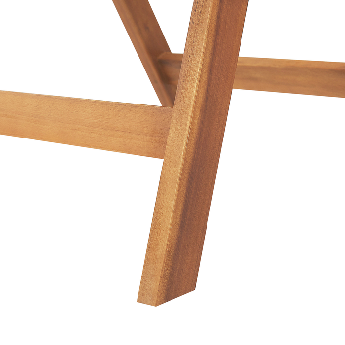 Beliani - JAVA - Bistroset voor 2 - Rood - Acaciahout