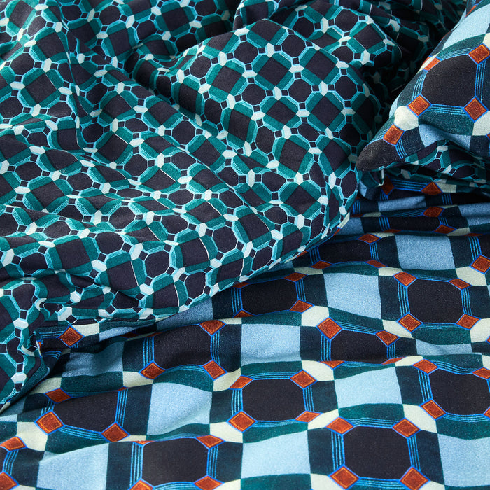 Essenza Teades Dekbedovertrek Nightblue 140 x 220 cm