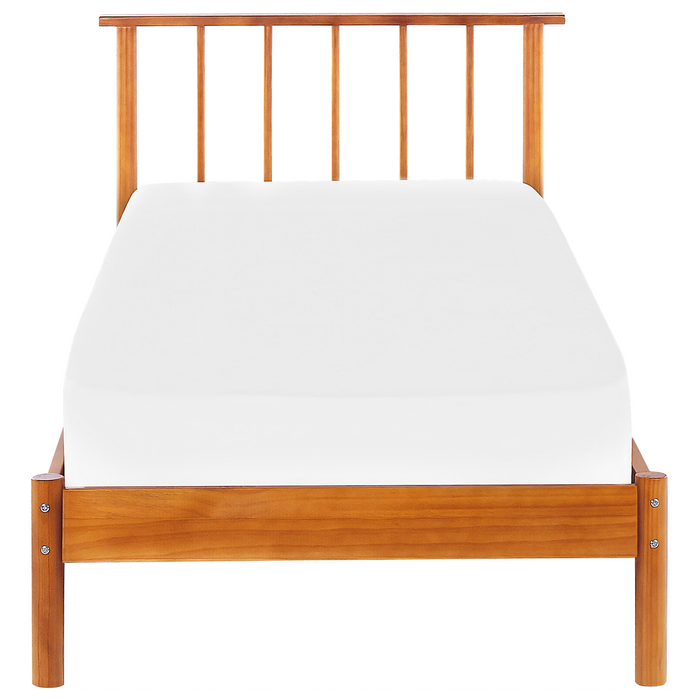 Beliani-BARRET-Eenpersoonsbed-Lichte houtkleur-90 x 200 cm-Dennenhout