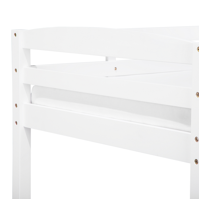 Beliani - REGAT - Stapelbed - Wit - 90 x 200 cm - Dennenhout