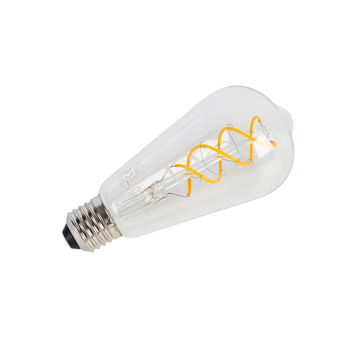LUEDD E27 LED lamp spiraal filament ST64 5W 400 lm 2200K