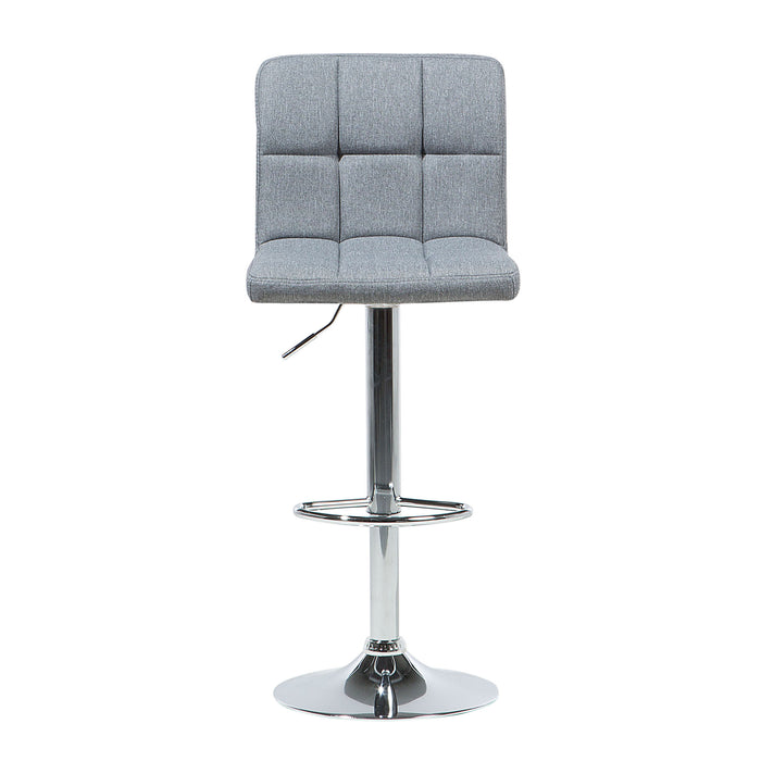 Beliani - MARION - Barkruk verstelbaar - Lichtgrijs - Polyester