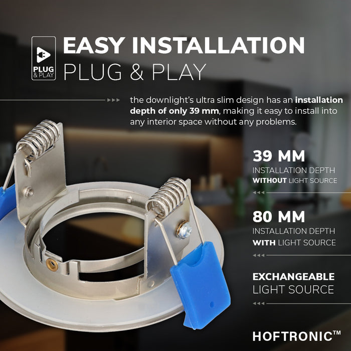 Hofronic 6x Bari - LED Inbouwspots Badkamer IP65 Zilver