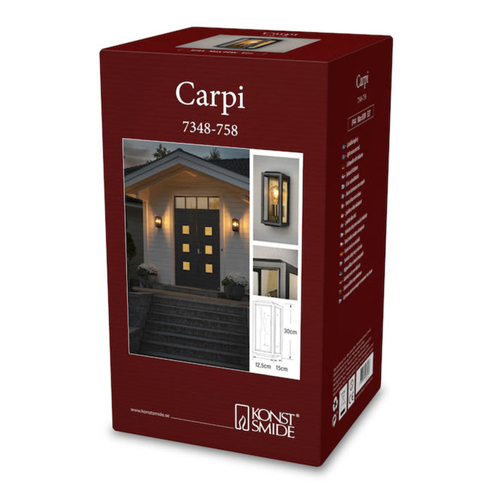 Konstsmide Carpi Wandlamp - E27 - 12.5 x 30 cm