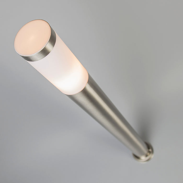 QAZQA Buitenlamp paal staal 110 cm IP44 - Rox met grondpin en